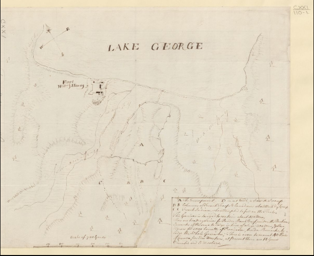 Fort William Henry and environs  W. Eyre. 1755