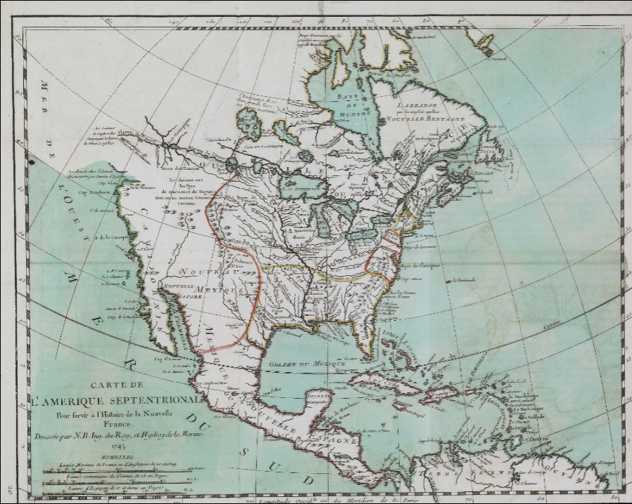 Carte de l'Amérique Septentrionale pour servir à l'Histoire de la Nouvelle France  J.-N. Bellin. 1699