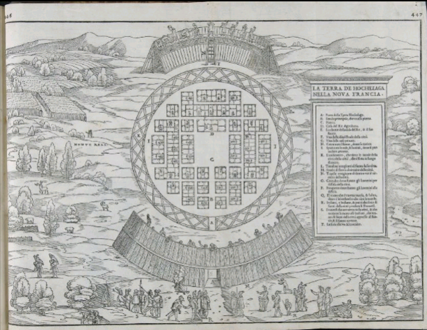  La terra de Hochelaga nella Nova Francia G. B. Ramusio. 1556