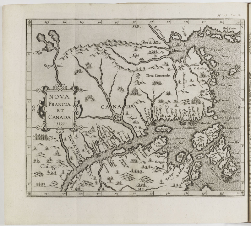 Nova Francia et Canada, 1597  C. Van Wytfliet. 1605