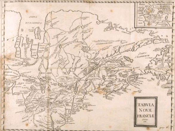  Tabula Novae Franciae anno 1660  F. Du Creux. 1664