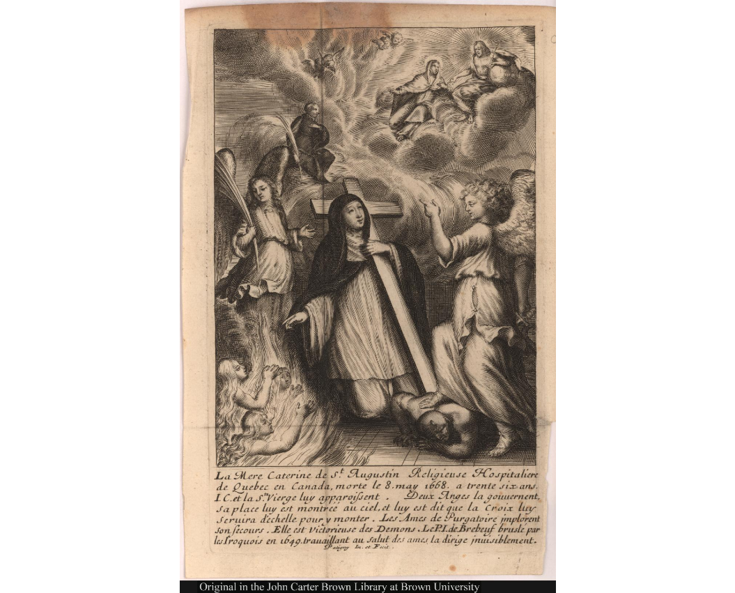 La Mere Caterine de St. Augustin Religieuse Hospitaliere de Quebec en Canada  1671