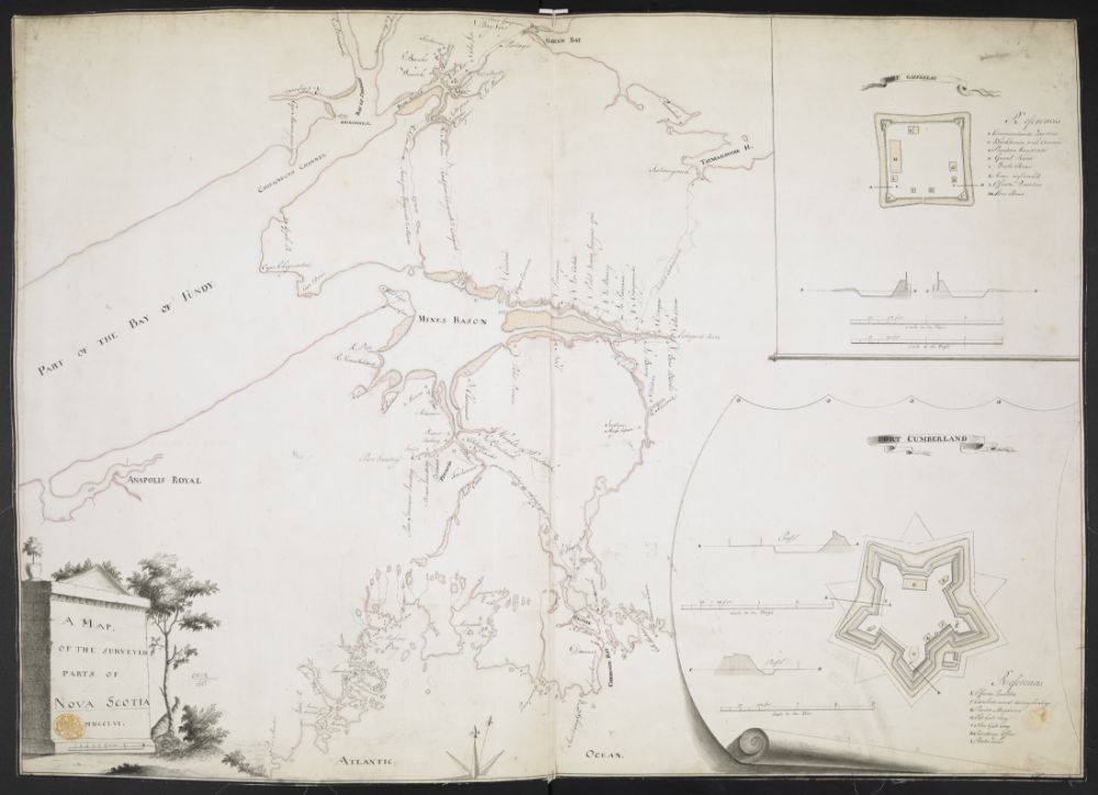 A map of the surveyed parts of Nova Scotia  1761