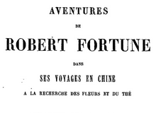 Aventures de Robert Fortune dans ses voyages en Chine , à la recherche des fleurs et du thé (1843-1850). 1854