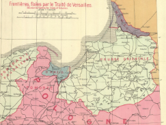 Frontières, fixées par le Traité de Versailles  1919