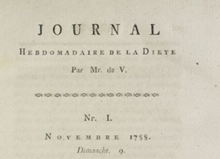 Journal hebdomadaire de la diette de Varsovie  1788