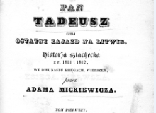 Pan Tadeusz - polska epopeja narodowa