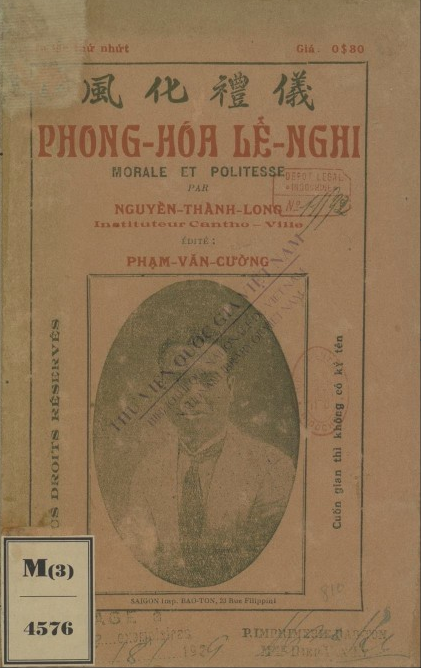 Phong hoá lễ nghi  T. L. Nguyễn. 1929