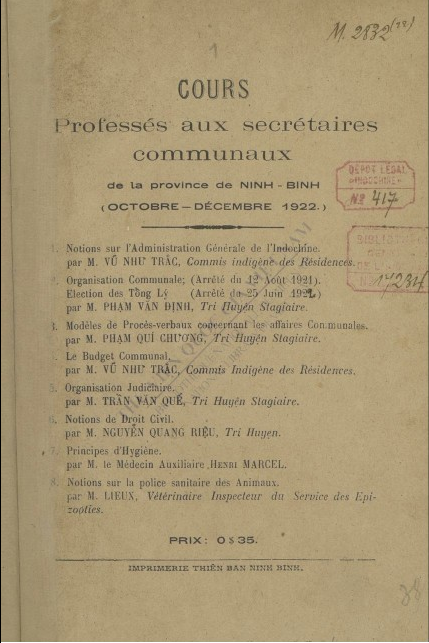 Chính trị Đông Pháp  1922