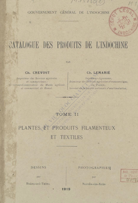 Catalogue des produits de l'Indochine  1941