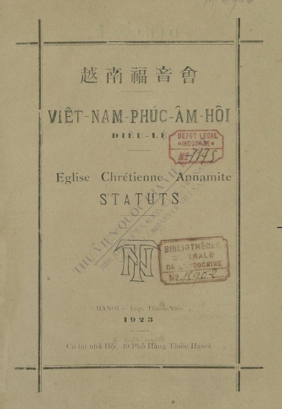 Việt Nam Phúc Âm Hội : Điều lệ 1923