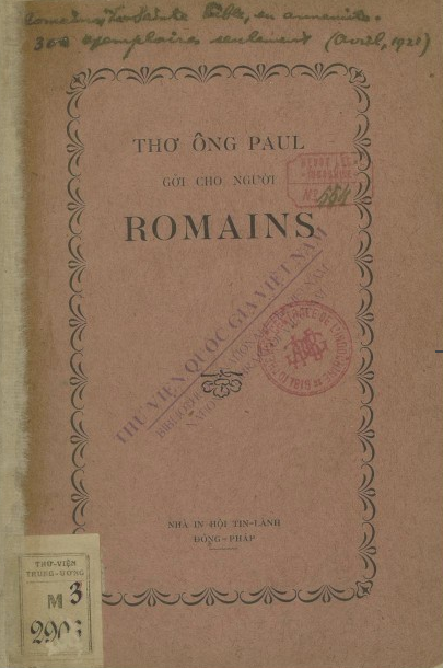 Thơ ông Paul gửi cho người Romains  XX.