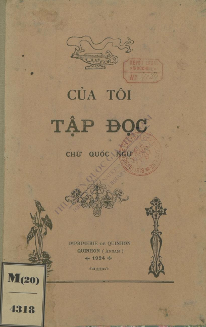 Của tôi tập đọc : Chữ quốc ngữ  1924