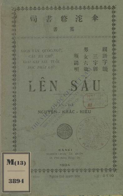 Lên Sáu : Sách vần quốc ngữ  1922-1924