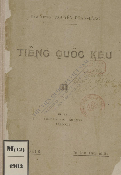 Tiếng quốc kêu  Nguyễn Phan Lãng. 1925